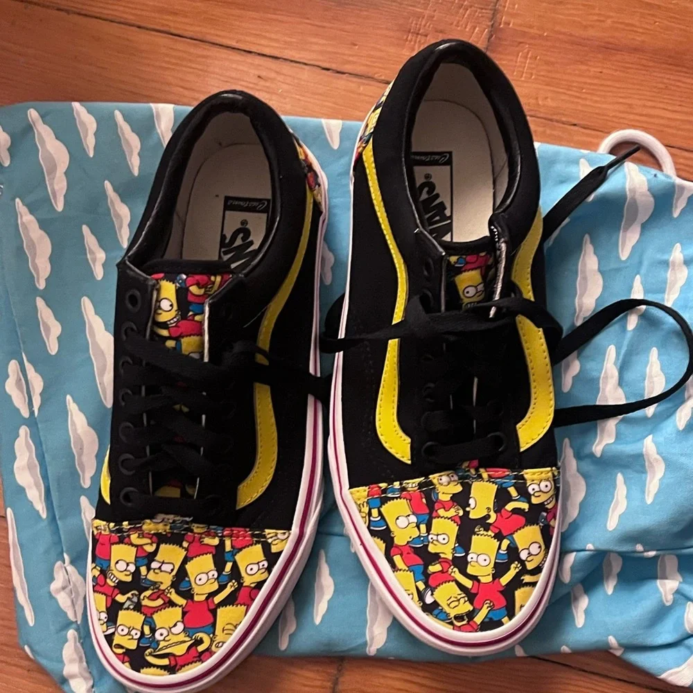 Vans Black and Yellow Cartoon Sneakers - Picture 7 of 8